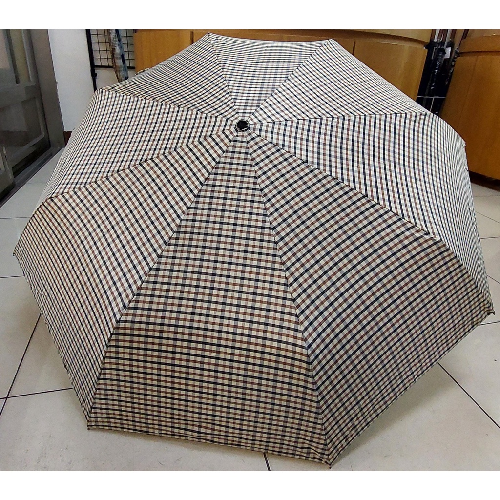 【周周生活】雨傘 現貨 自動傘 折疊傘 央帶格紋 大雨傘 大傘面 折疊雨傘 晴雨傘 遮陽傘 防潑水 抗UV 傘 快速出貨, , large