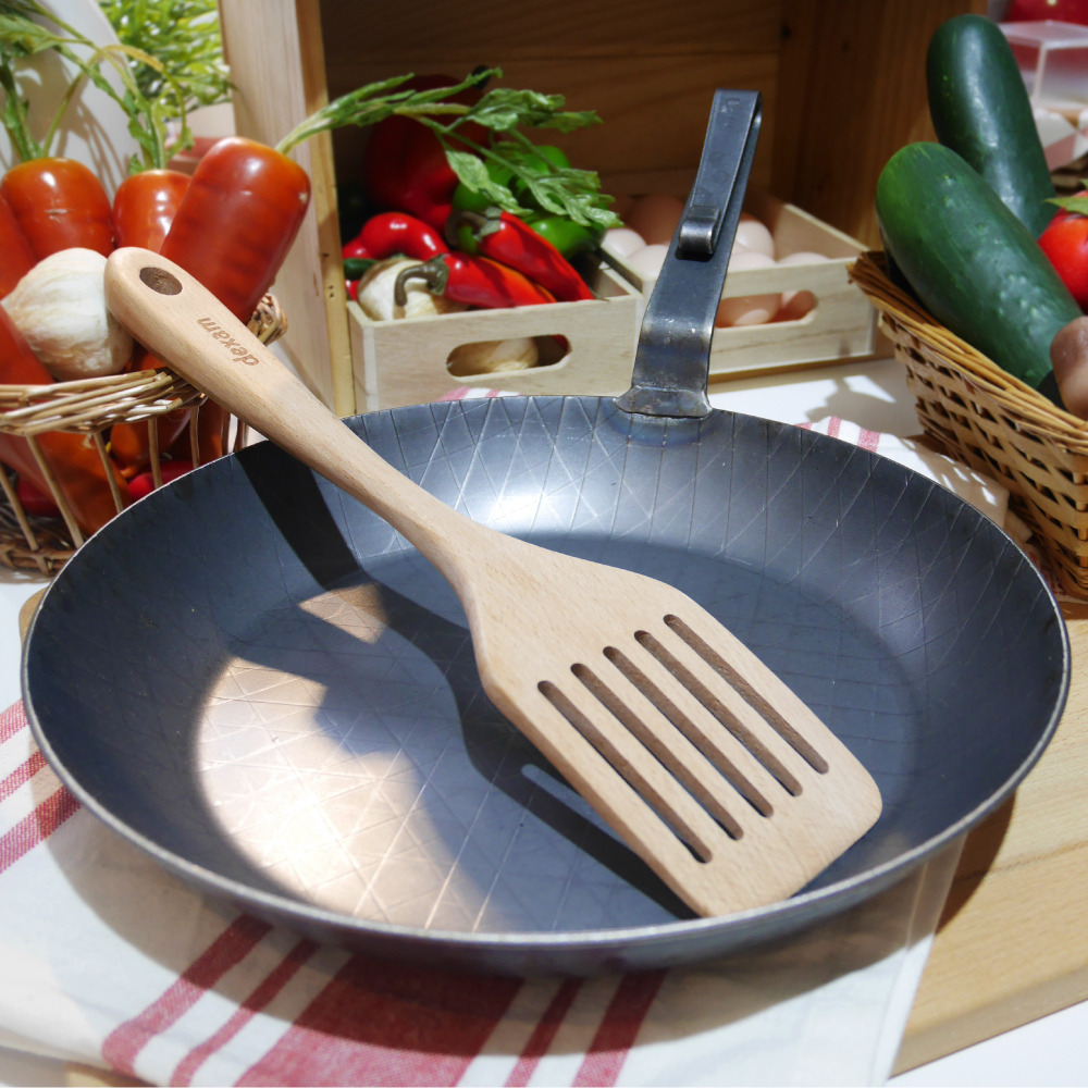 【德國turk土克鐵鍋】熱鍛斜紋 短柄(深鍋)平底鍋 24cm 鐵鍋65326, , large