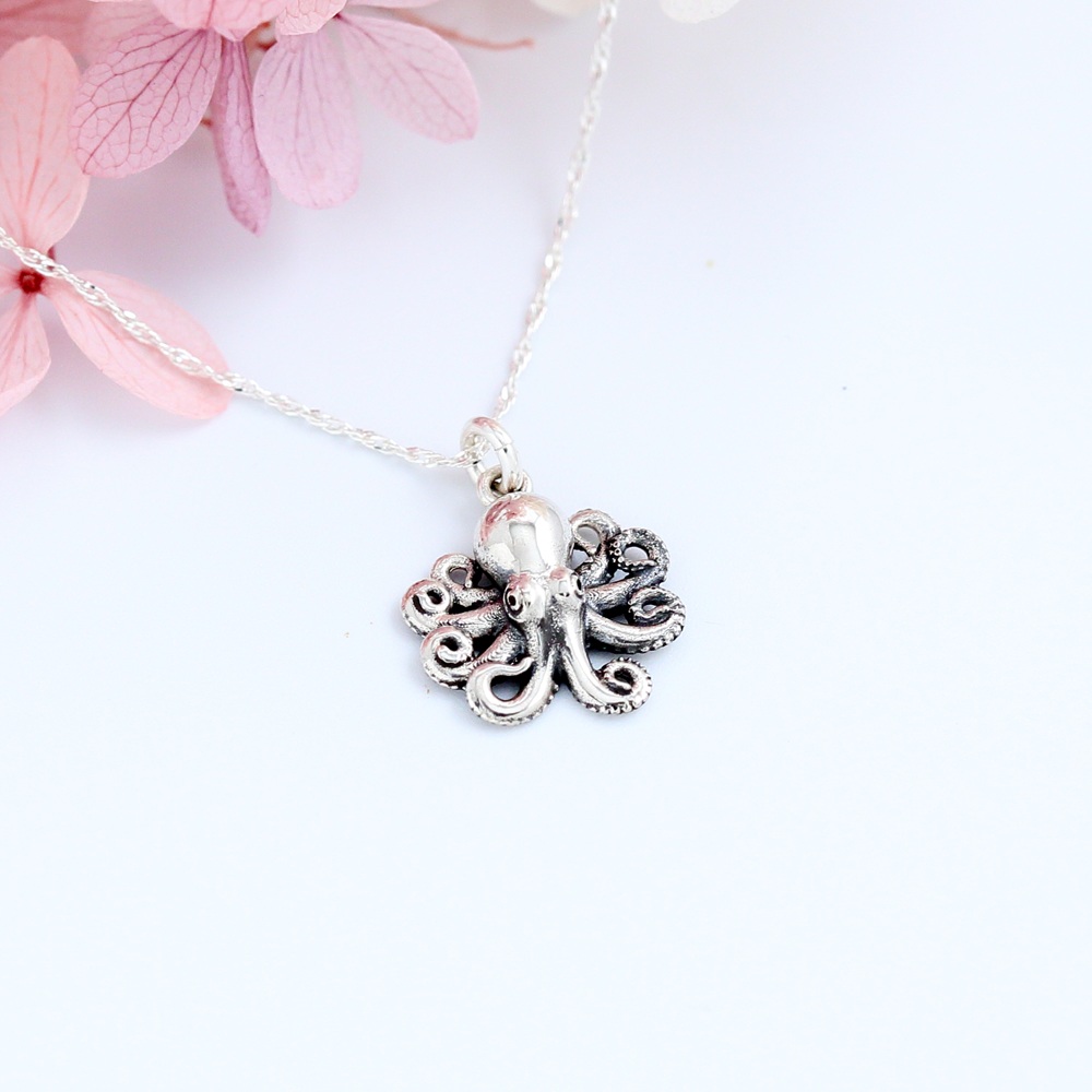 【Angel & Me】Baby Octopus s925 sterling silver necklace Birthday gift, , large