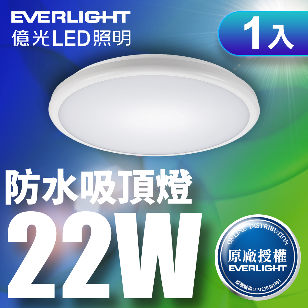 Everlight LED Star 22W full voltage IP65 ceiling light (white light), , large