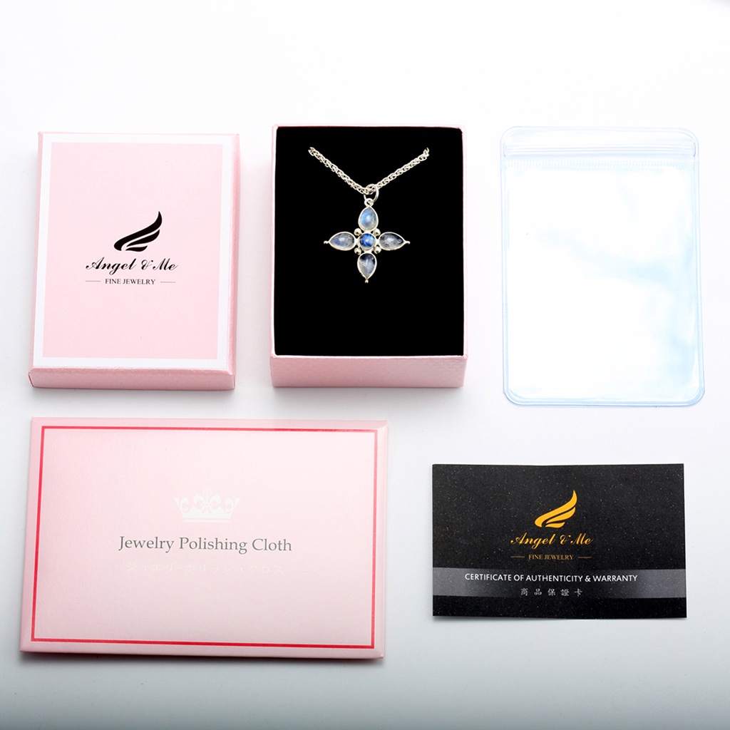【Angel & Me】Single Swiss Diamond/Zircon 6mm s925 sterling silver necklace gift, , large