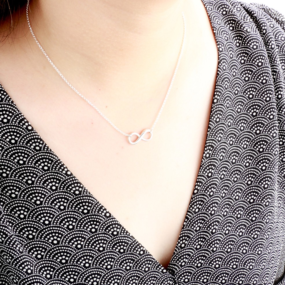 【Angel & Me】Love infinity s925 sterling silver necklace Birthday gift, , large