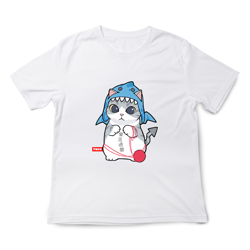 JZ TEE 貓咪-蒙混過關 印花短袖T恤, , large