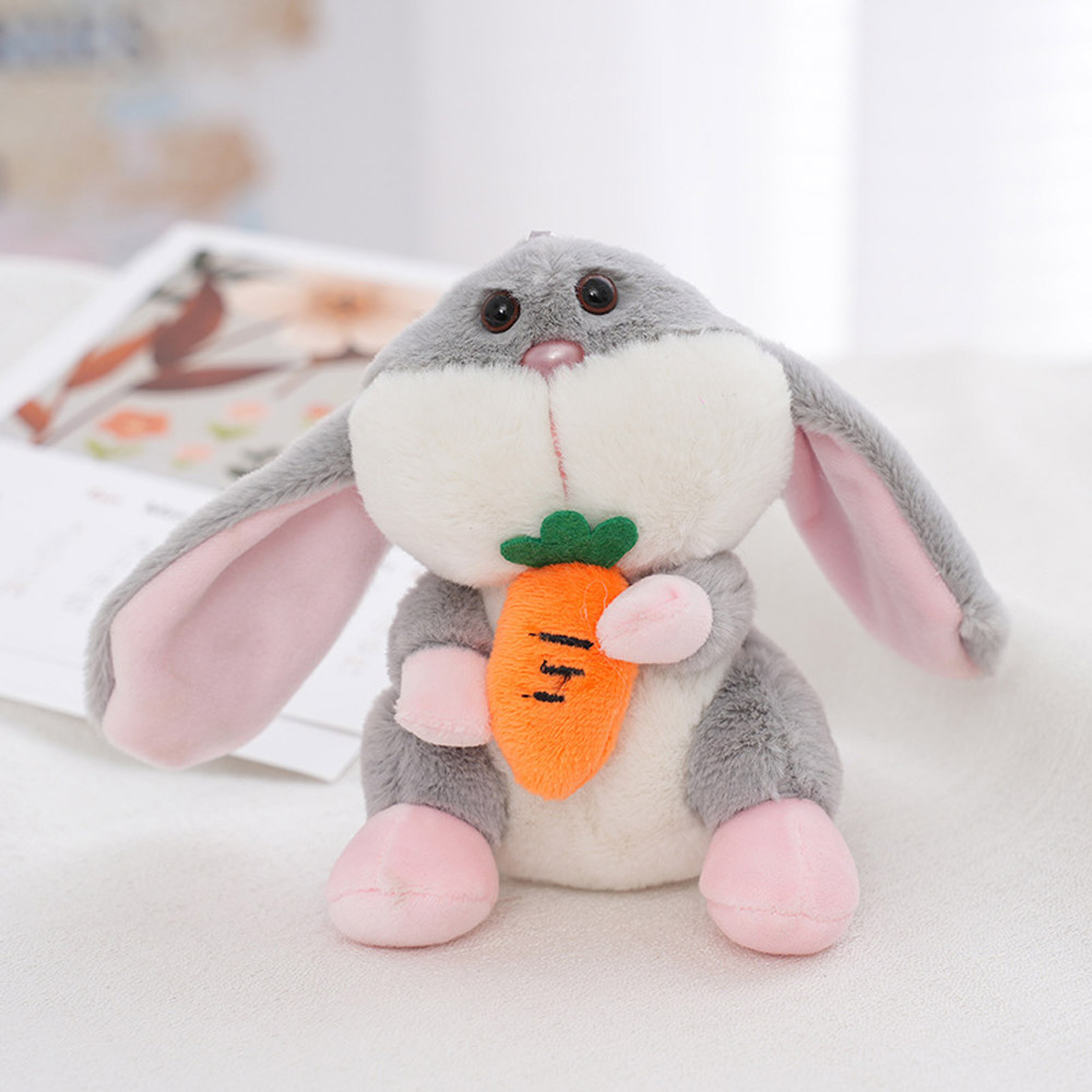 【啾愛你】毛绒玩偶蘿蔔兔掛件鑰匙扣-灰色, , large