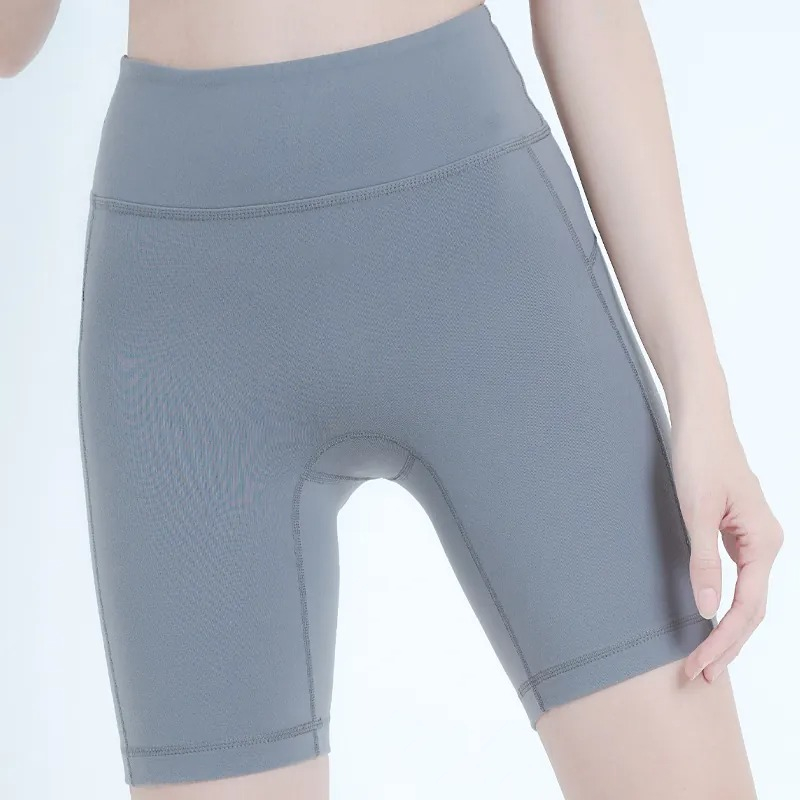 YOGA FLOW Slim Shorts - 3D剪裁修身五分褲 - 冰川灰 Charcoal Grey, , large