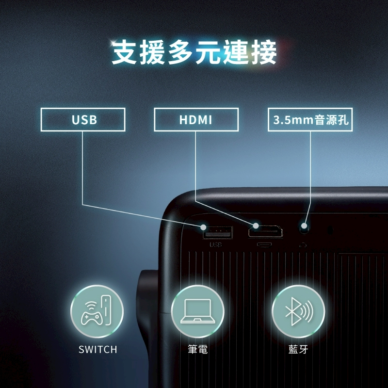 【SANSUI】山水多角度輕旅投影機 SPJ-G3 支援4K 安卓系統 內建喇叭 可攜式小型投影機 戶外電影, , large