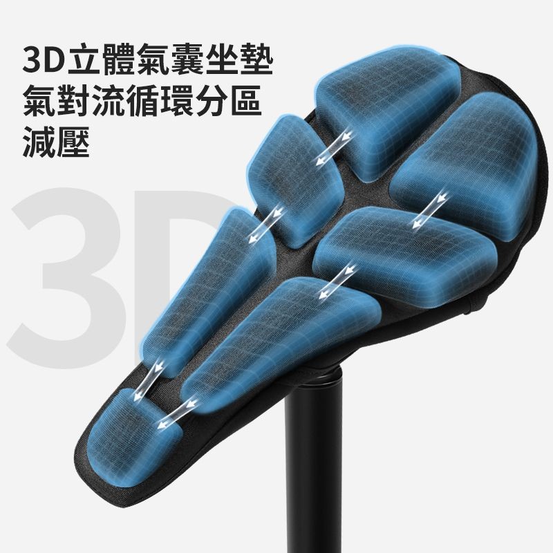 JFT 氣囊坐墊｜腳踏車/自行車專用｜減壓減震｜防滑固定｜簡單安裝｜舒適耐用, , large