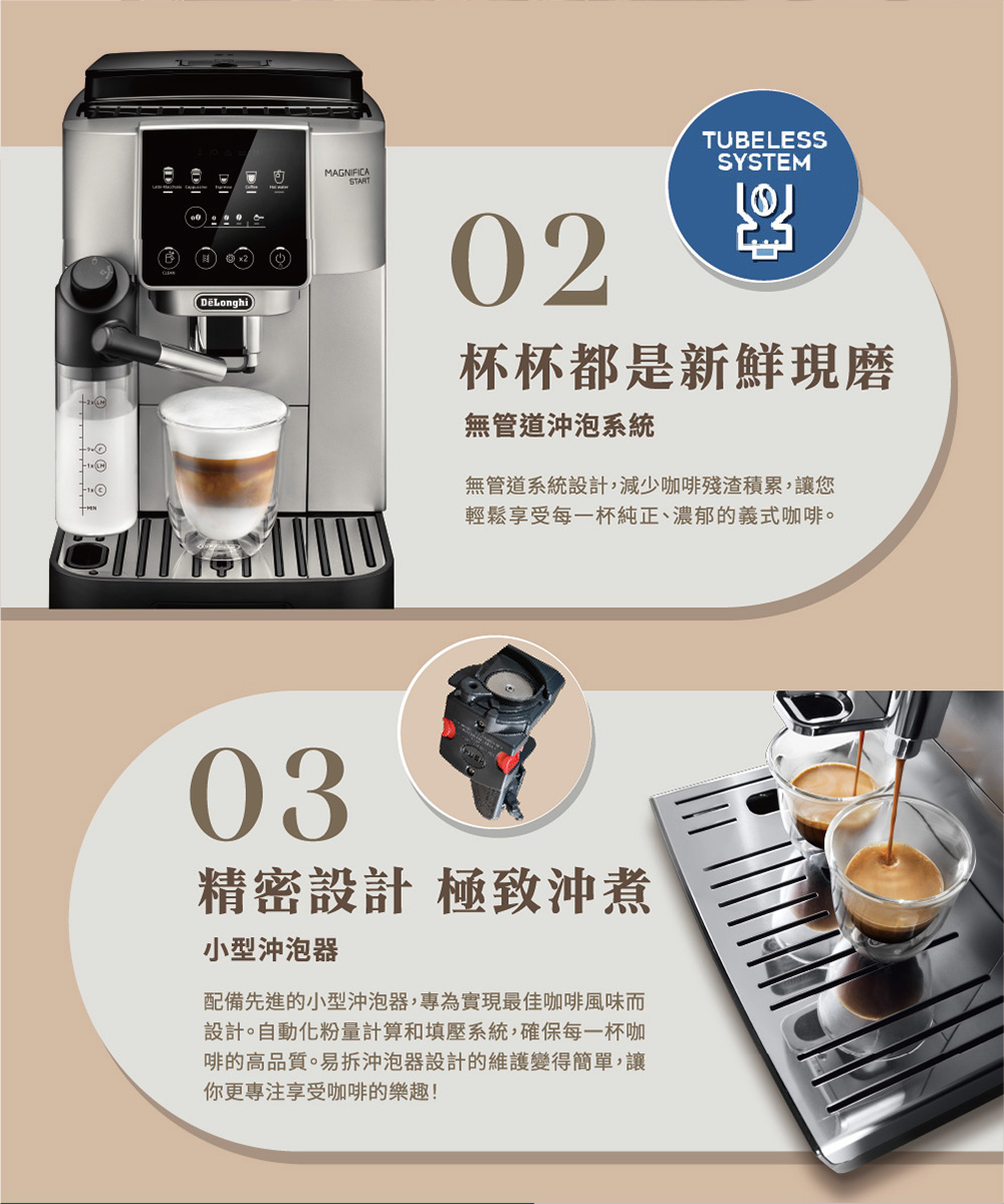 [迪朗奇]ECAM 220.80.SB 全自動義式咖啡機(START系列) 福利機 贈 湛盧咖啡豆 900克, , large