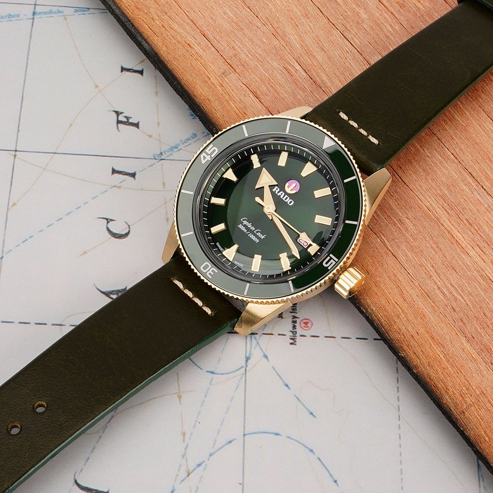 RADO 雷達 庫克船長青銅自動機械腕錶-42mm R32504315, , large