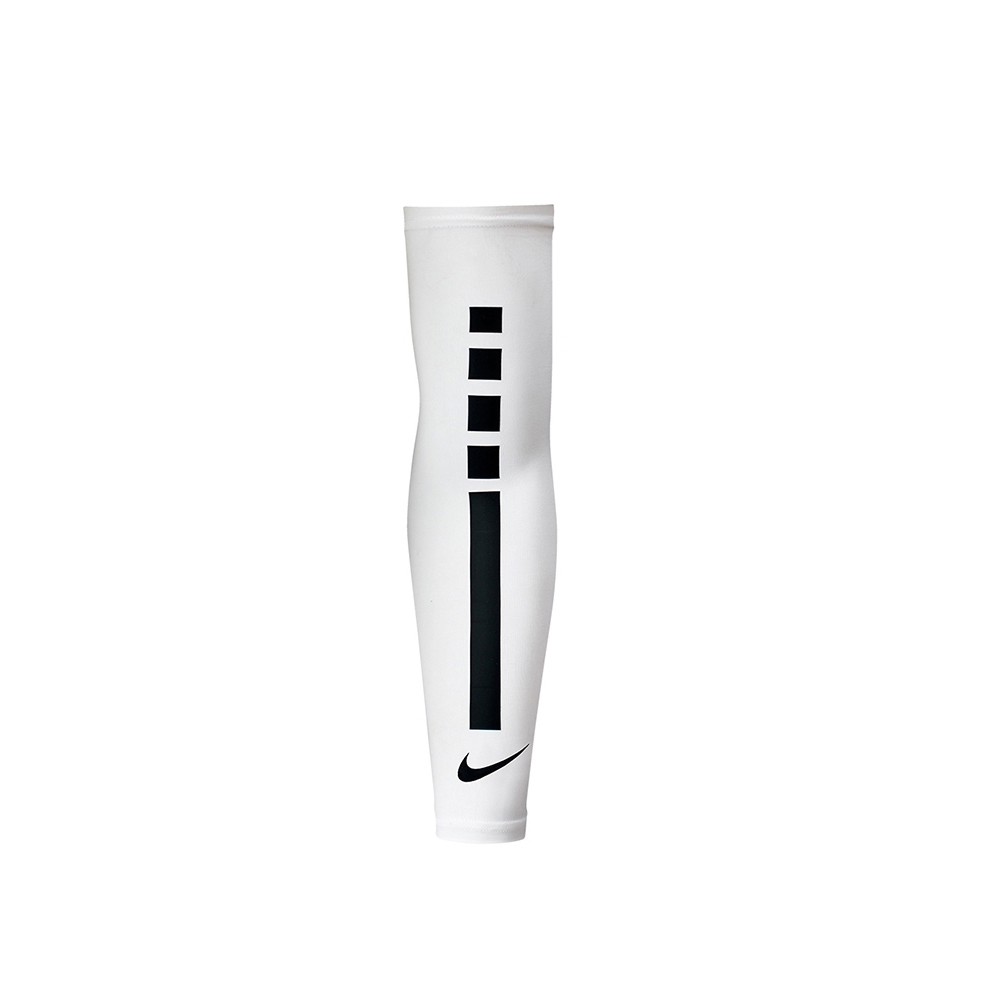 NIKE PRO ELITE 臂套 2.0 籃球臂套 防曬 單車袖套 抗UV DRI FIT 單入裝 N0003146, 127 白, large