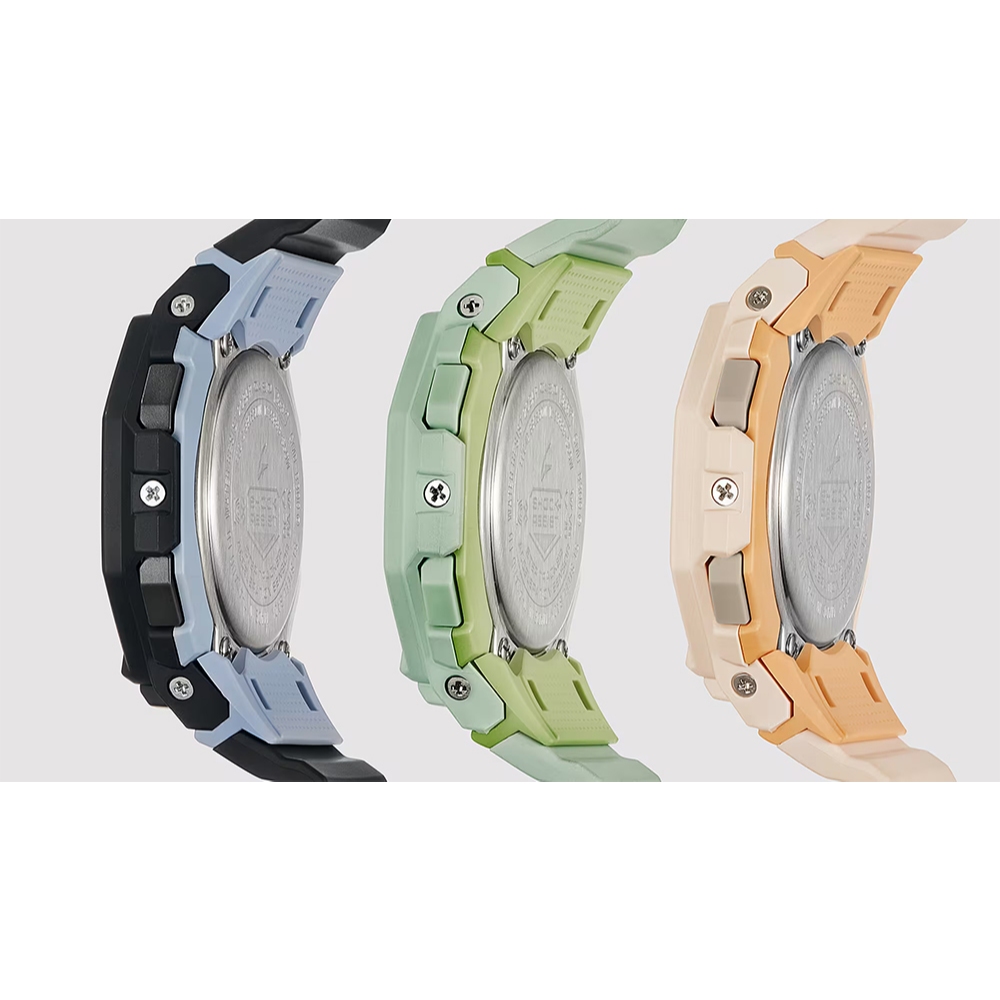 CASIO 卡西歐 G-SHOCK 計步藍芽手錶 柔和色調女錶 GMD-B300-3, , large