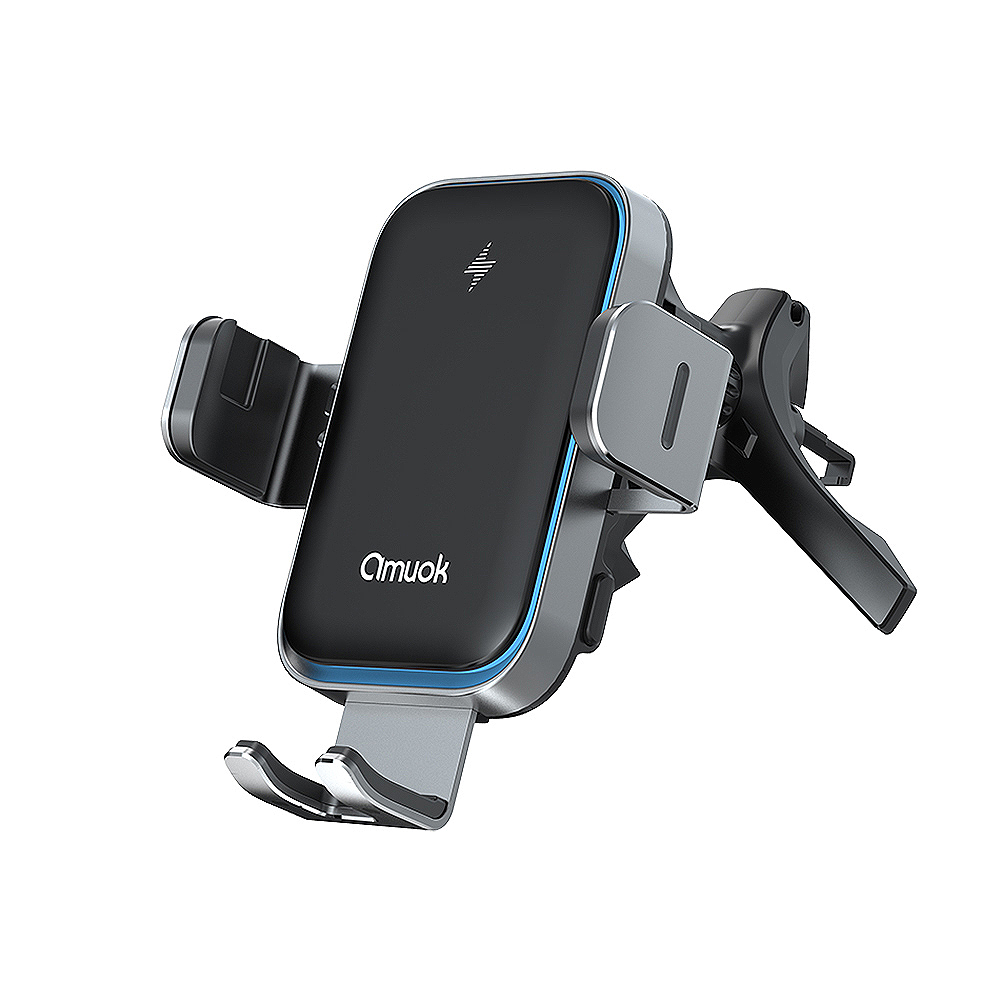 【amuok】FLEXI SENSE Automatic wireless car mount(Black), , large