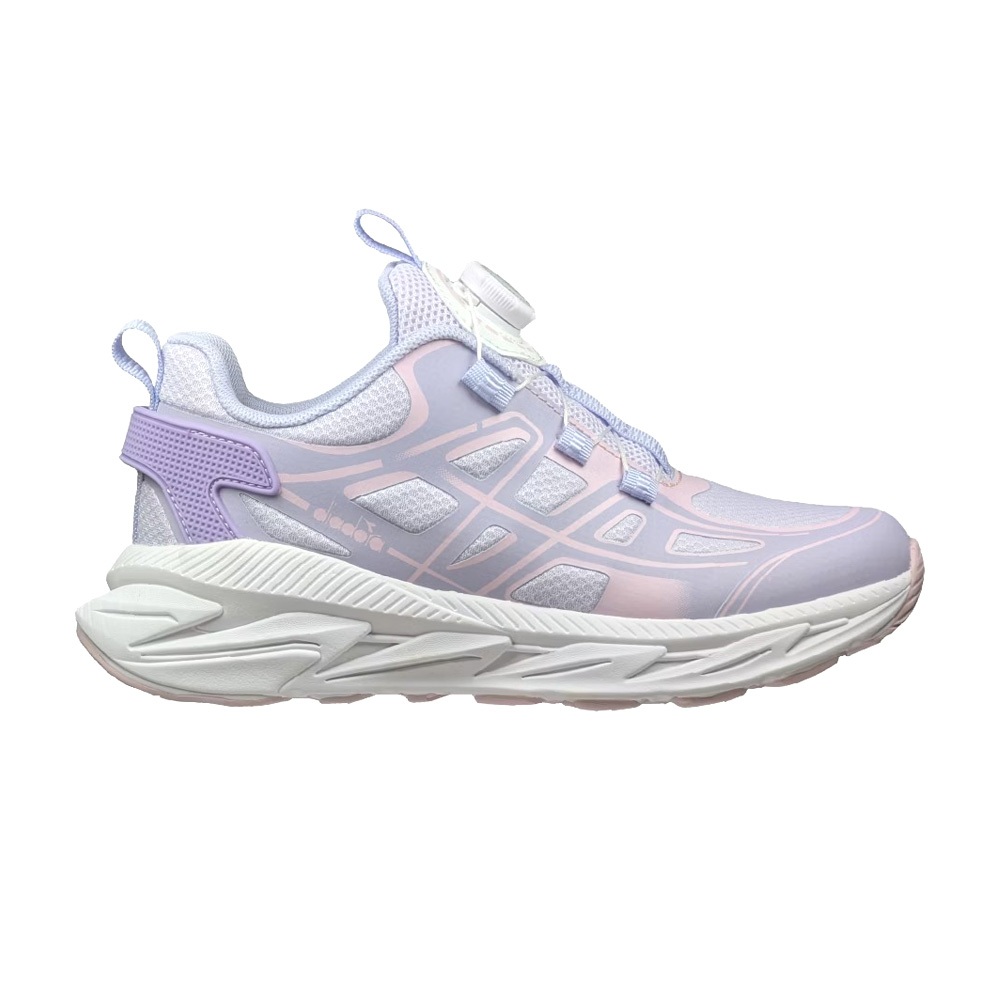 DIADORA迪亞多那 音速大童輕量跑鞋 童運動鞋 童鞋 寬楦 輕盈 保護後跟 避震 穩定 抗菌 除臭 止滑 紫 灰綠, , large