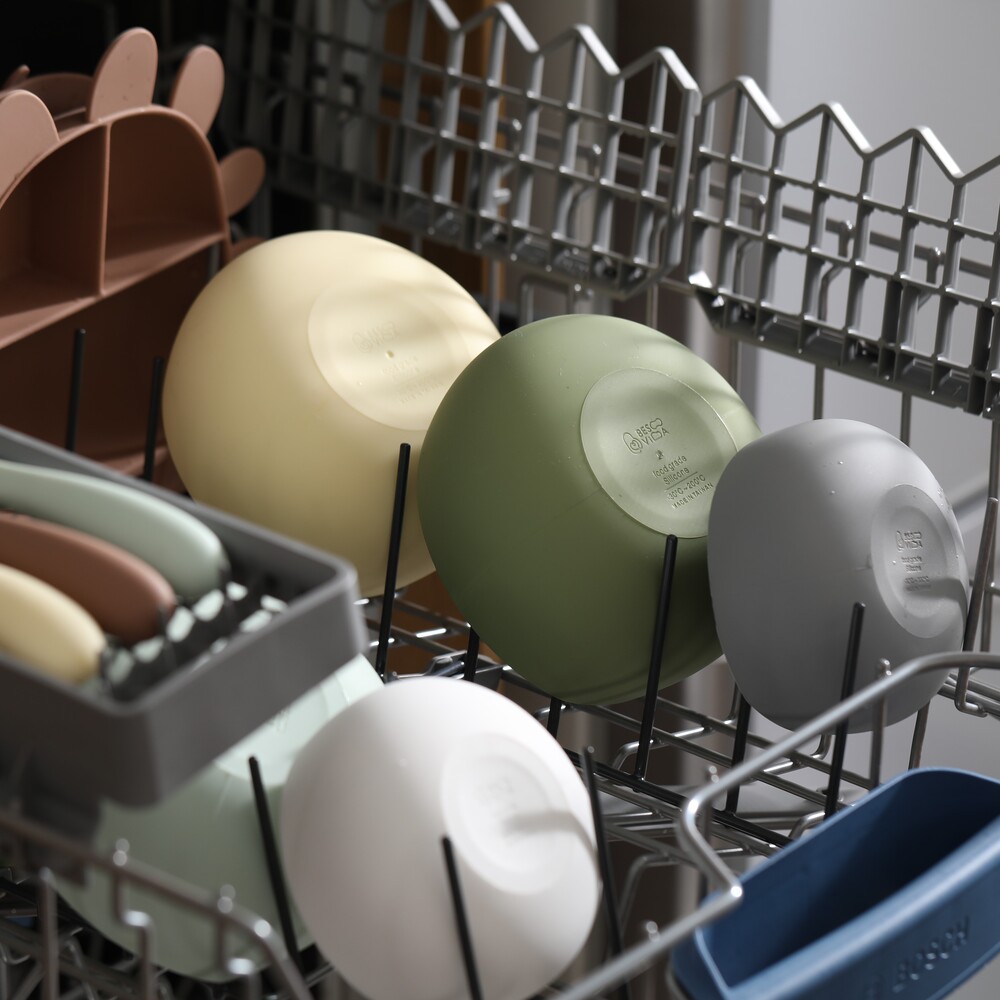 100% Silicone Sustainable Tableware / Double Set, 淡檸黃&薄荷綠, large