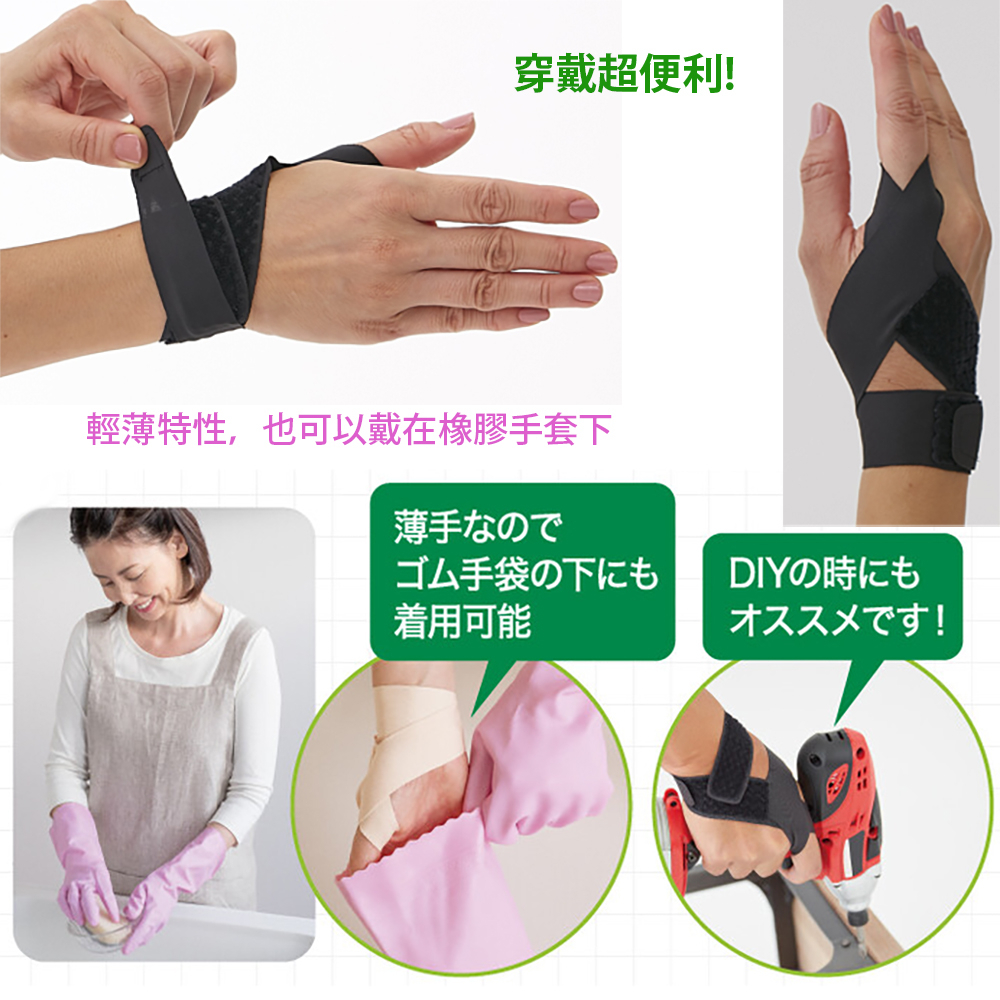 日本製【CERVIN】輕薄拇指護腕固定帶~ 布施接骨院醫師研發監製 男女/左右適用, , large