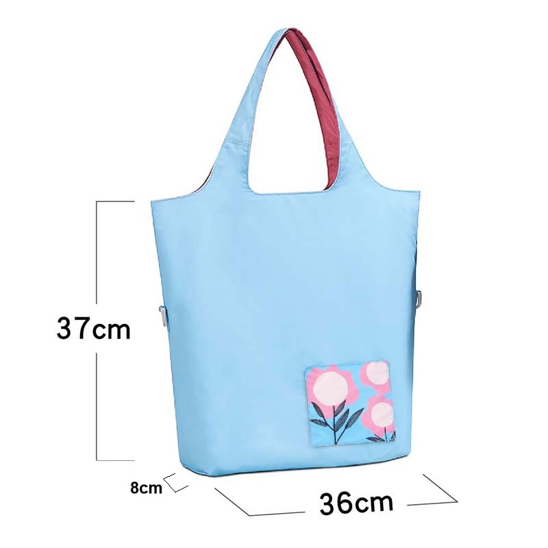 Eco-friendly Dual-Color Reversible tote bag (Ocean), , large