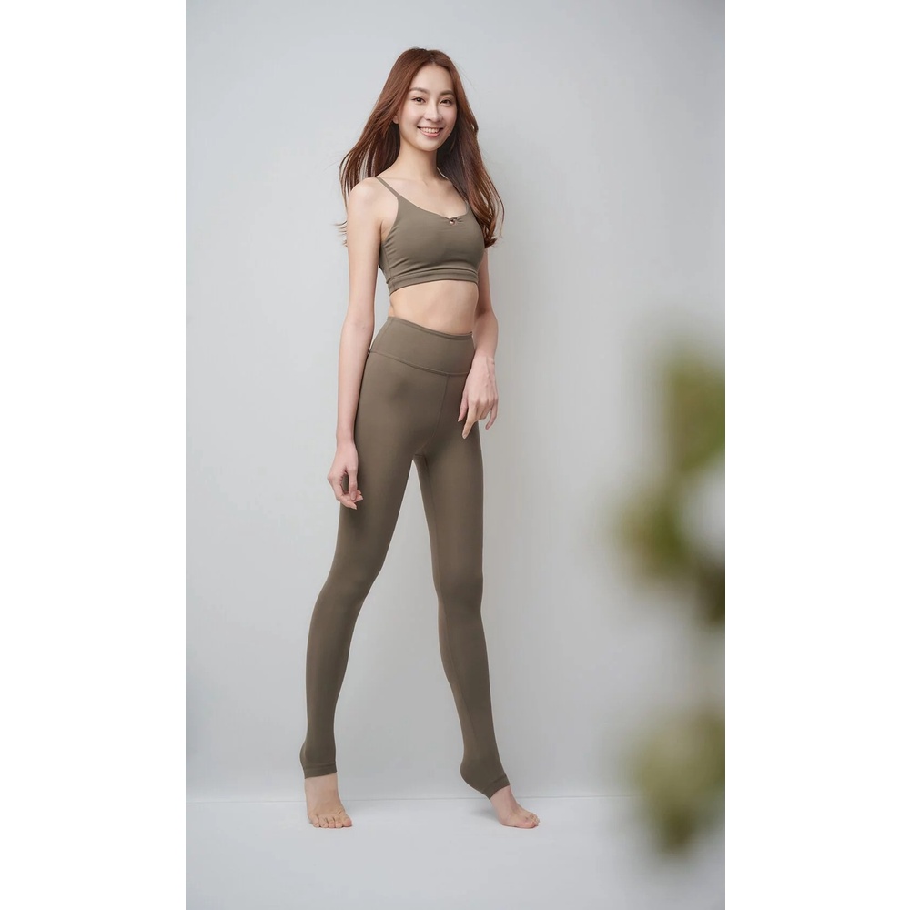 YOGA FLOW Chakra Pants - 脈輪柔彈緊身長褲 - 蜜茶棕 Bark, , large