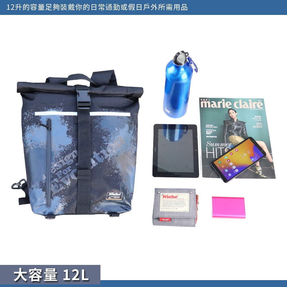 【Niche 樂奇】捲蓋式防水後背包 可收納15.6吋筆店包  N-5201, , large