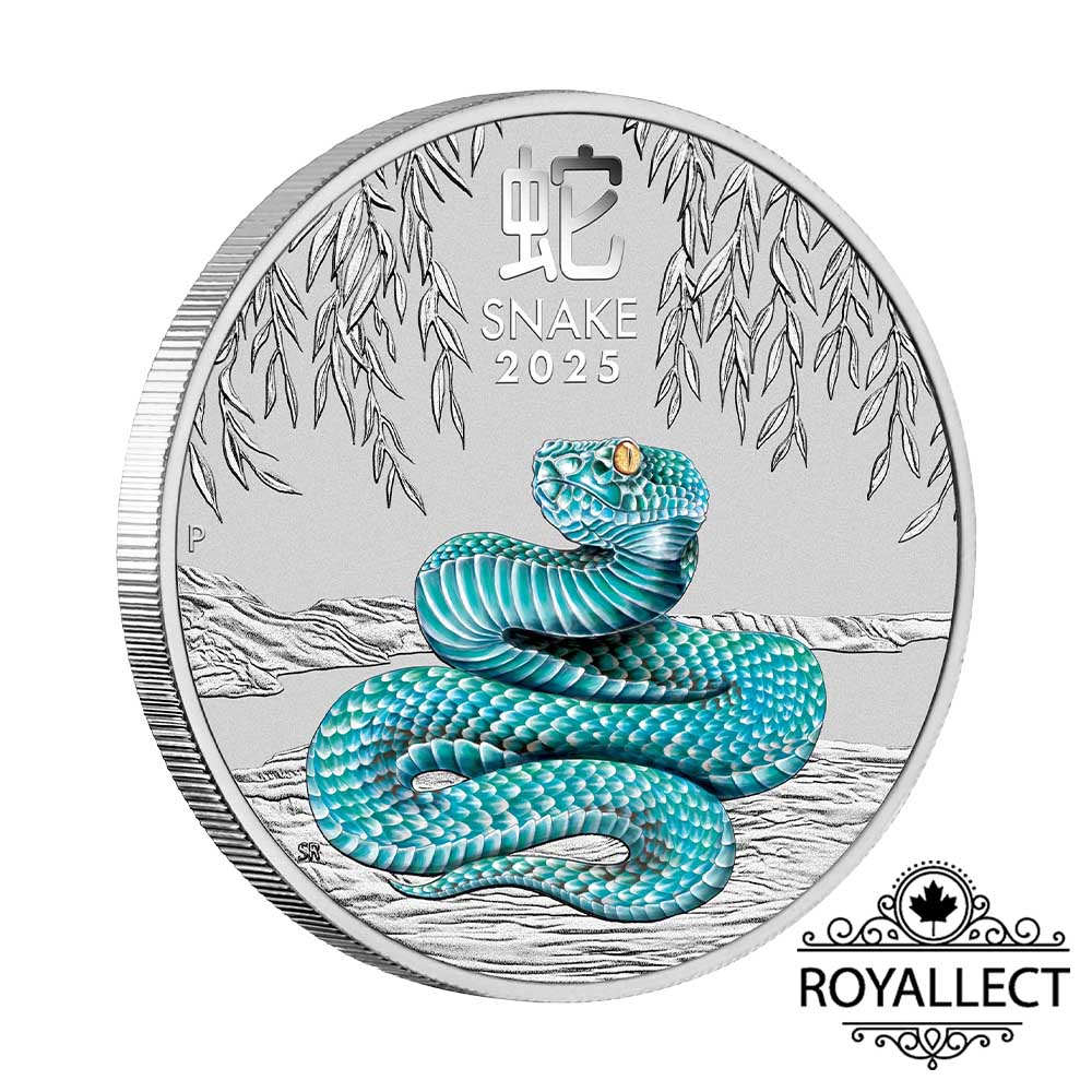 Sydney Money Expo Australian Lunar Series III 2025 Year of the Snake 1/4oz Silver Coin in Card Perthmint, , large