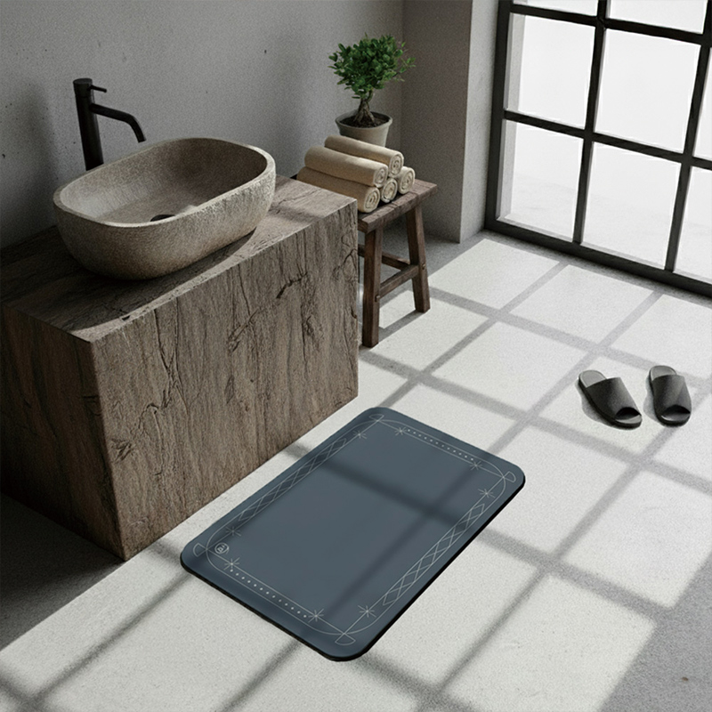 【怪獸】B+ 30秒瞬吸 軟式珪藻土吸水地墊 邊境系列 (60x40cm) -藍境, , large