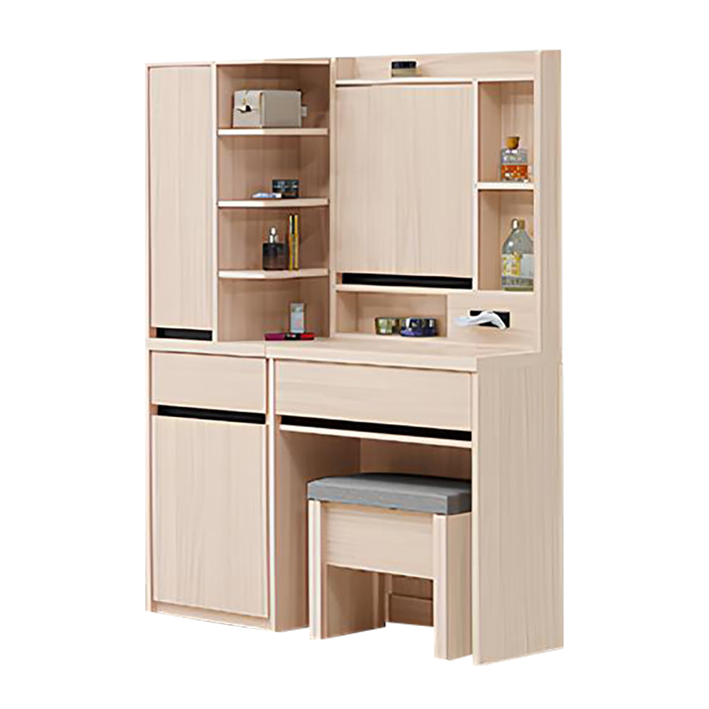 【Hampton 漢汀堡】朵尼3.3尺鏡台-含椅, , large