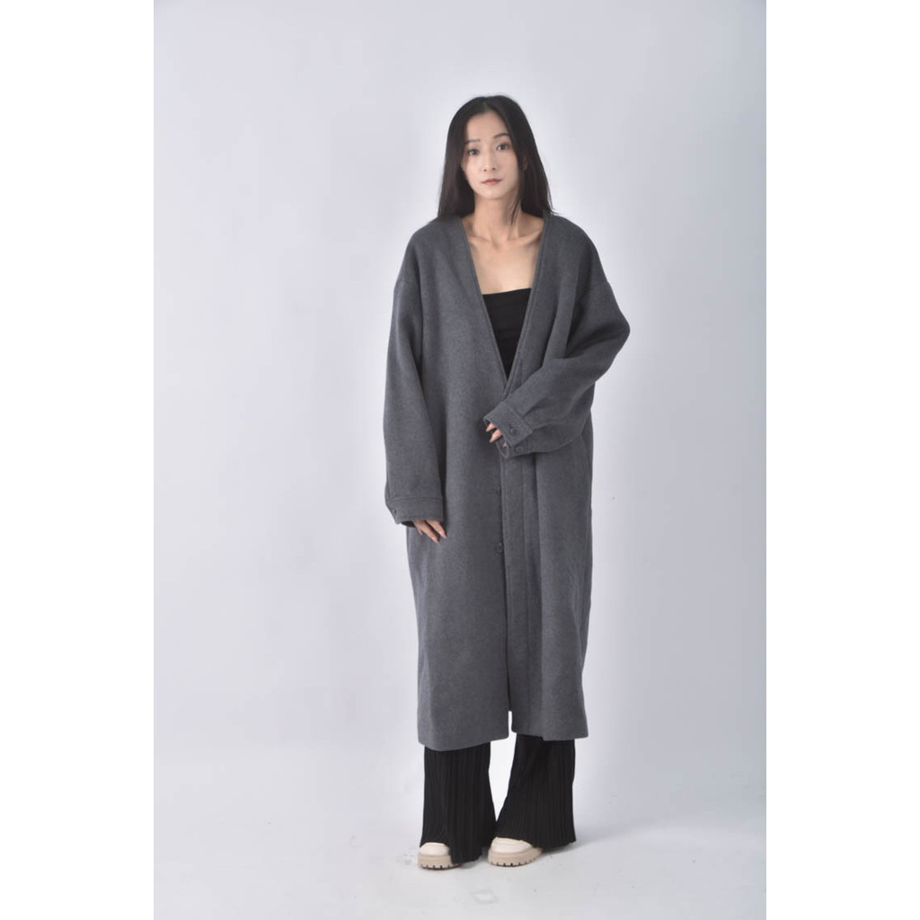 (XL) studio doe長版灰色外套二手衣, , large