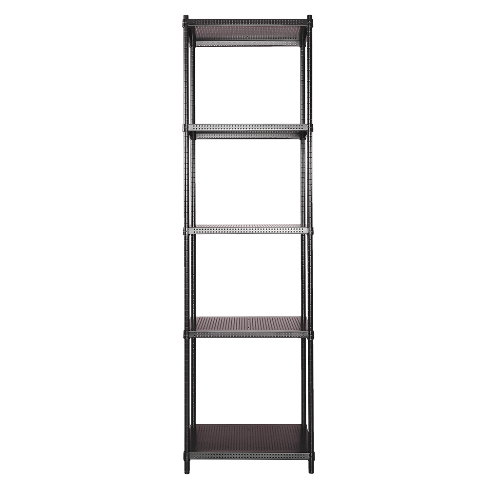 【Y HOUSE】60x45x210cm perforated plate five-layer rack perforated plate rack iron rack - black paint, , large