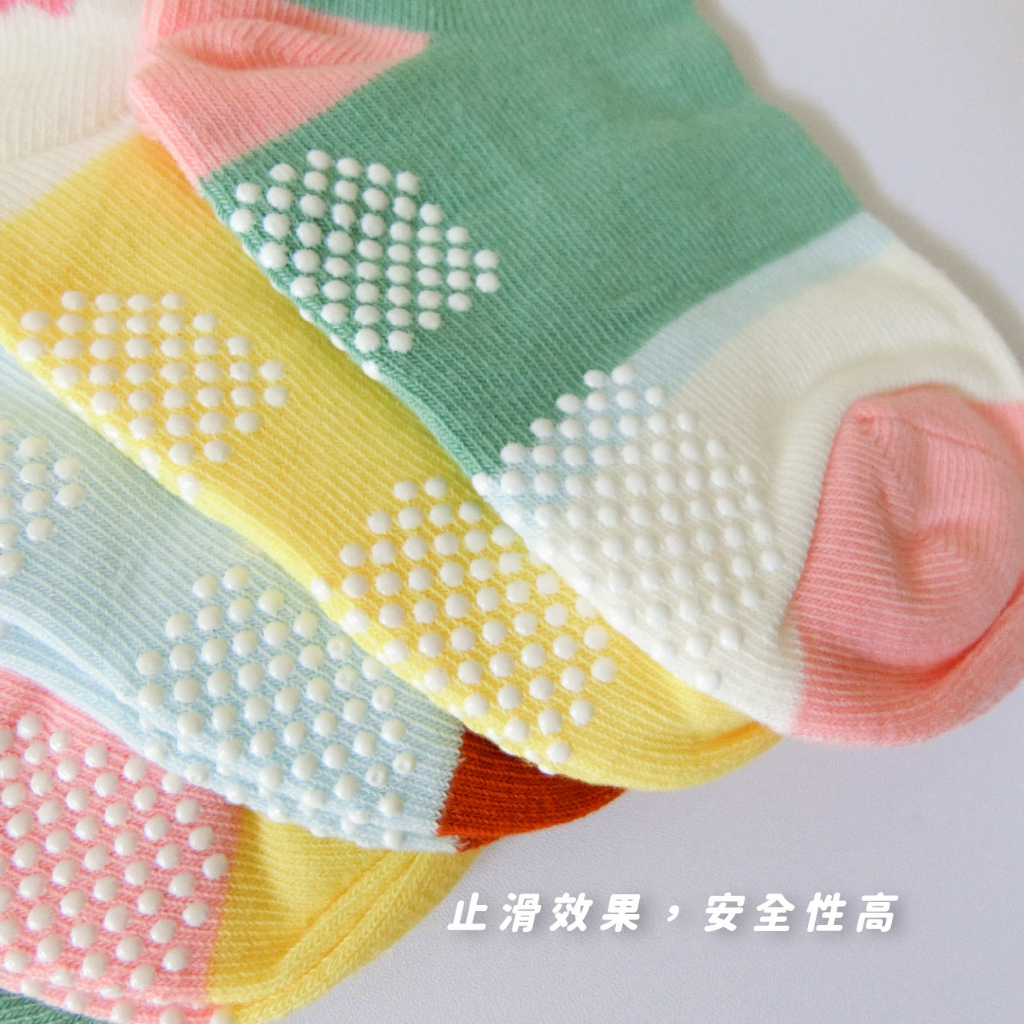 [Kaimei Cotton Industry] 10 pairs set, random and excellent, MIT made in Taiwan, pure cotton anti-slip children's socks, Yangyang Communication Style, 13-16cm, , large