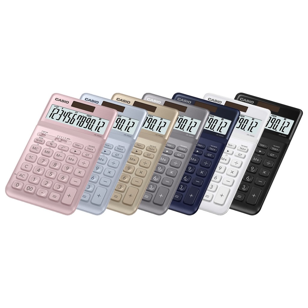 CASIO 香檳計算機 12位數(JW-200SC)白, , large