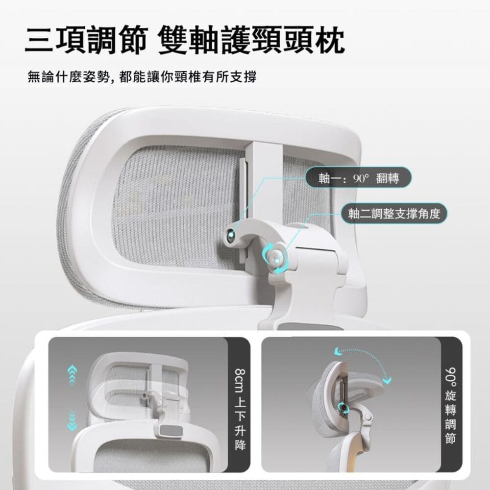 [C&D]雲感人體工學椅-摩登灰, , large