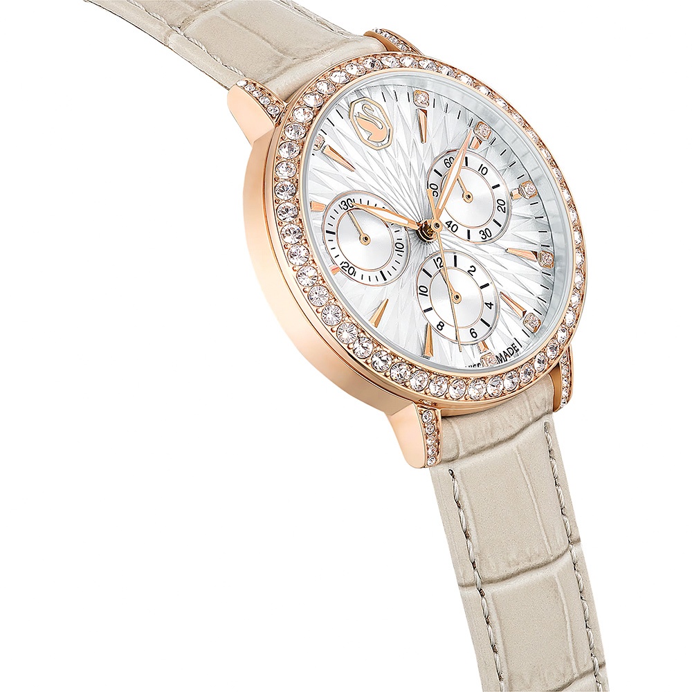 SWAROVSKI 施華洛世奇 Matrix TennisChrono 水晶三眼計時手錶 女錶-36mm 5702849, , large