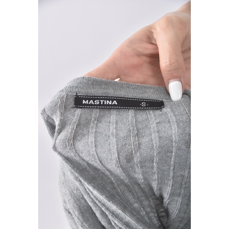 (S) mastina質感棉質V領灰色外套二手衣, , large