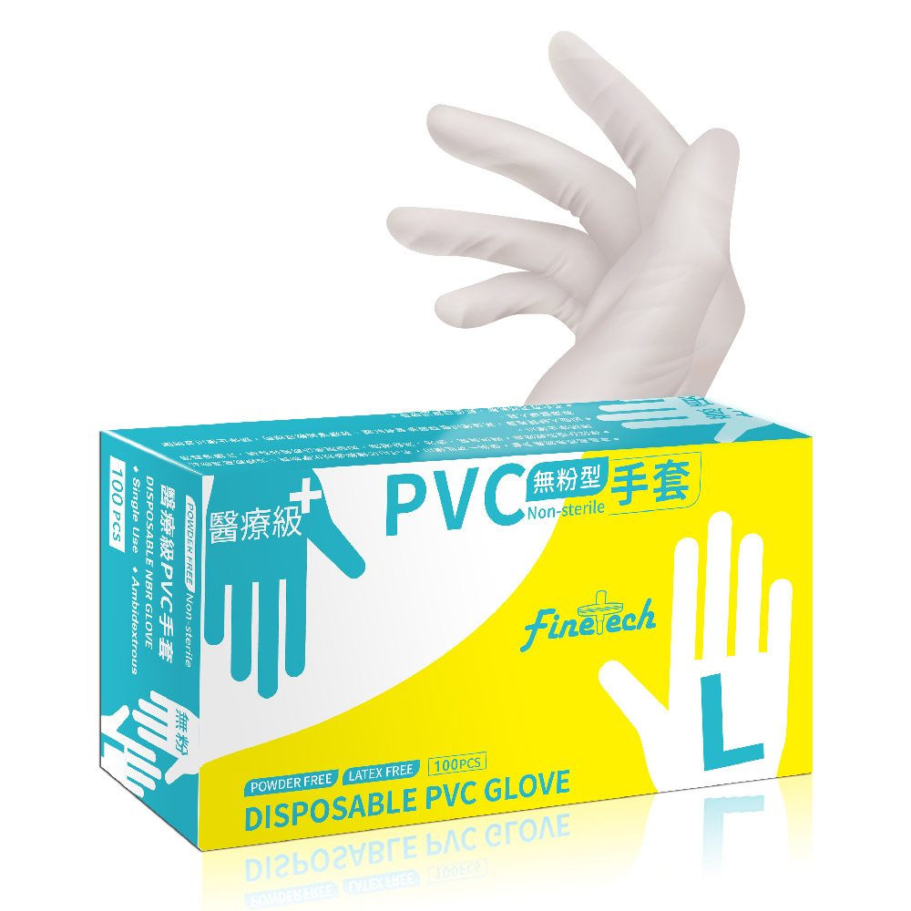 醫療級無粉型PVC透明手套 L號 100入, 6盒, , large