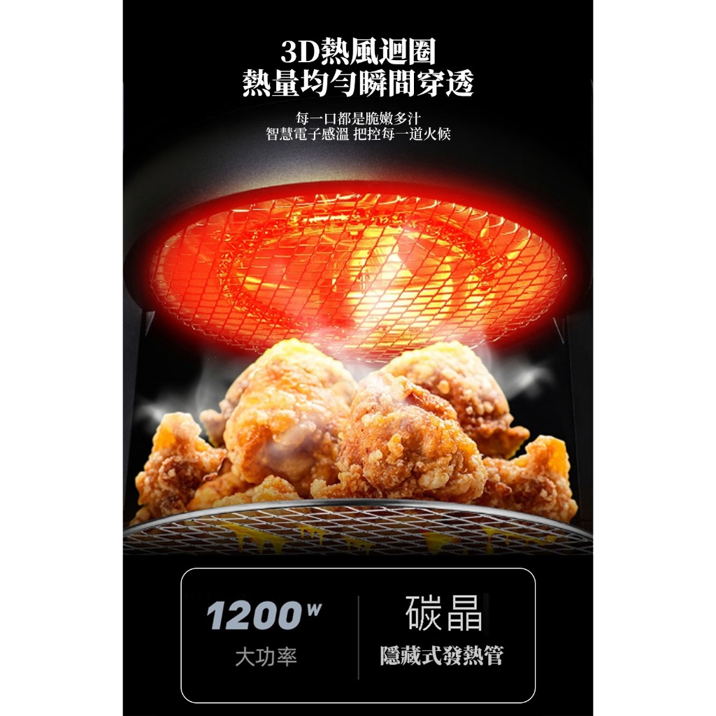 【Glolux】小白金3.5L晶鑽氣炸鍋 玻璃氣炸鍋 氣炸鍋 烘培紙, , large