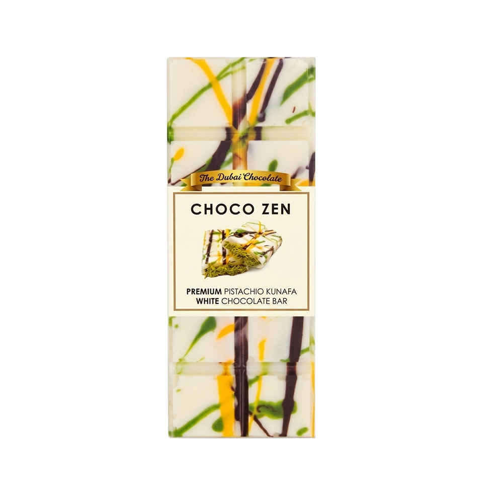 【ChocoZen】杜拜開心果白巧克力 65g (貨號18CZ003), , large