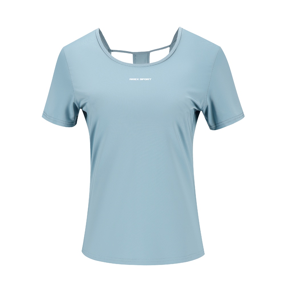 【AREX YOGA】 AS-7410瑜珈服 瑜珈短袖 女上衣 挖背上衣 冰絲衣 涼感衣 吸排衣 短袖上衣 女短袖, , large