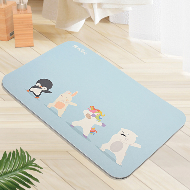 【怪獸】瑪思特 10秒頂吸 軟式珪藻土吸水地墊 嘻哈超人 (60x40cm), , large