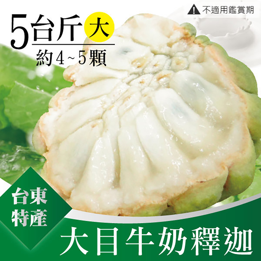【家購網嚴選】大目釋迦-大果5台斤X2箱(4~5粒/箱), , large
