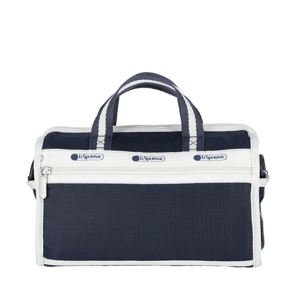 |快速出貨|Lesportsac MINI DUFFEL CROSSBODY 迷你筒狀肩背包 -滾邊深海藍, , large