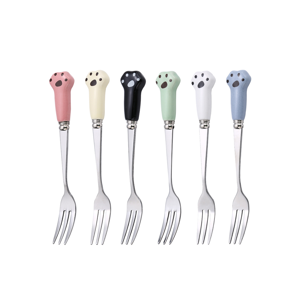 Ceramics fruit fork 3pcs, , large