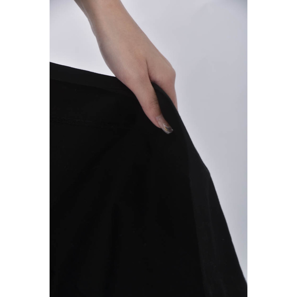 (M) la mode棉質純棉黑色長裙二手衣, , large