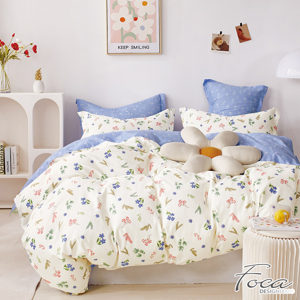 【FOCA買一送一+三防枕x2】100%精梳純棉舖棉兩用被床包組(單/雙/加/特), , large