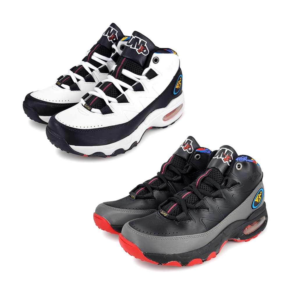 JUMP將門 高筒氣墊籃球男鞋 男運動鞋 籃球鞋 氣墊鞋 MIT台灣製造 輕量 透氣 抗菌 防臭 耐磨 止滑 白黑 黑