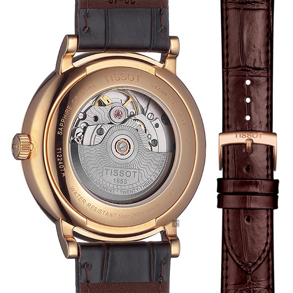 TISSOT天梭 Carson 經典機械錶-40mm T1224073603100, , large