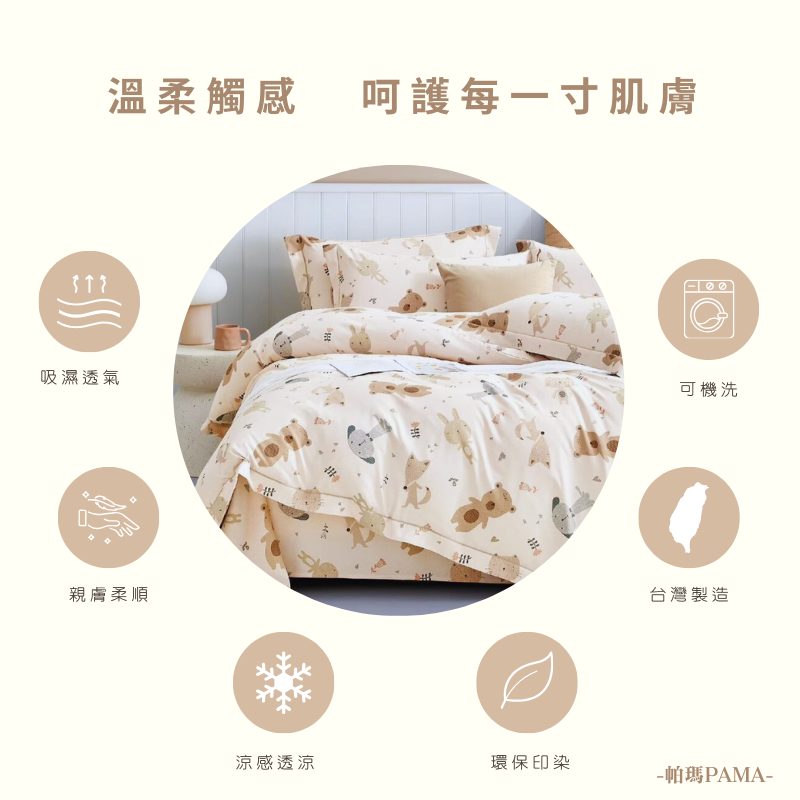 【帕瑪PAMA】3M 40S 50%萊賽爾纖維床包組/單人3.5X6.2/卡洛的聚會, , large
