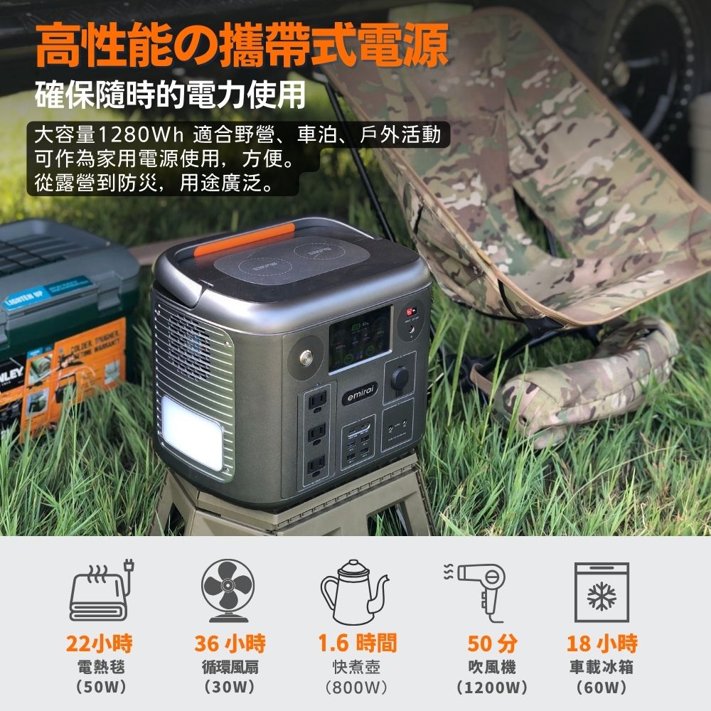 [emirai] EMR1500 Next-Gen Portable Power Station - Space Gray, , large