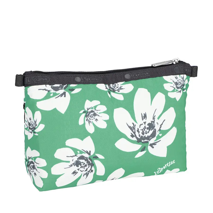 Lesportsac Cosmetic Clutch 雙層拉鍊化妝包 / 翠綠花園, , large