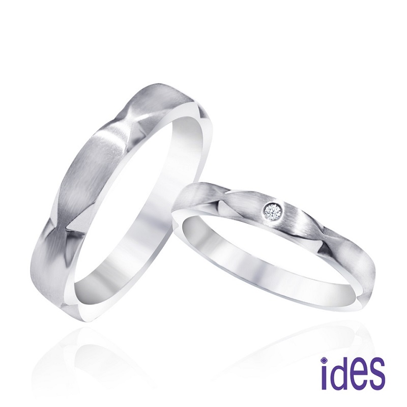 [ides愛蒂思] 情人禮 歐風精品設計系列14K金對戒情侶戒鑽石對戒/唯愛 (戒圍請於訂單備註), , large