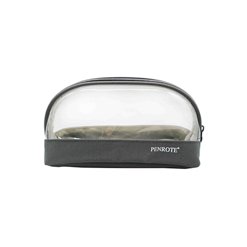 Semi-Circle Clear Storage Pouch &ndash; Gray, , large