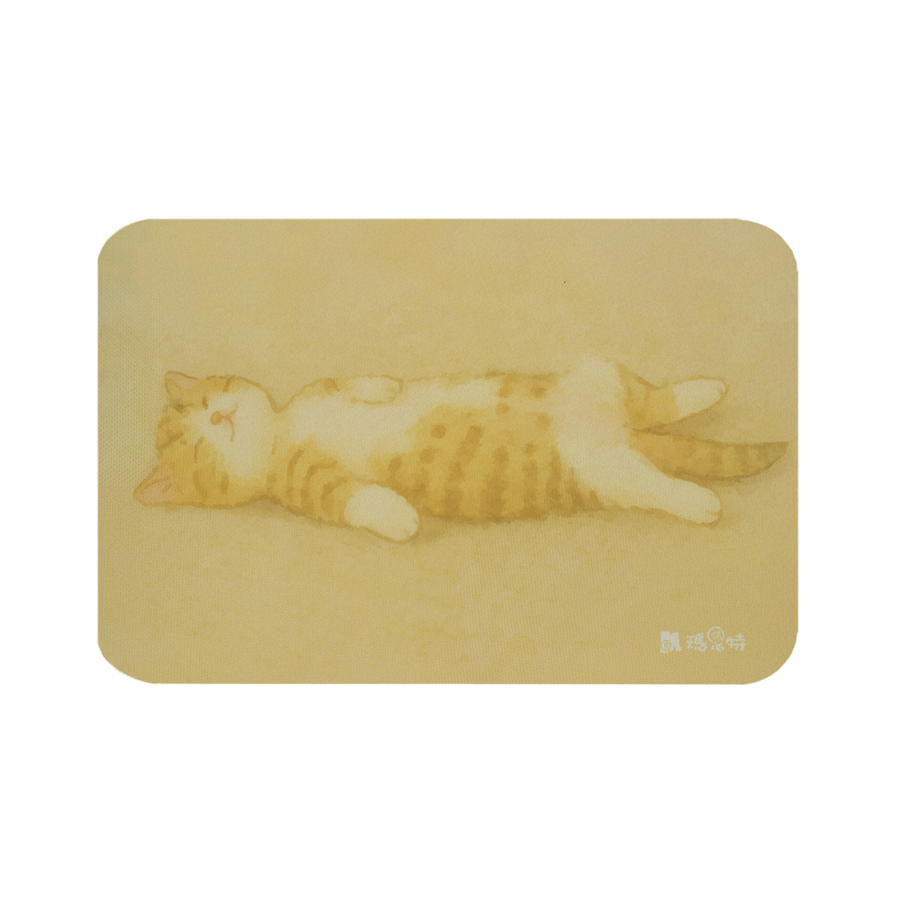 【Monster】 Soft Diatomaceous Earth Absorbent Mat &ndash; Sleepy Flop Cat Series (60x40cm) &ndash; Instant Snooze Cat, , large
